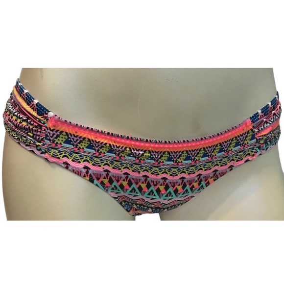 Victoria's Secret Multi Zig Zag Foil The Knockout Bikini Swim Bottom XS - Picture 1 of 2